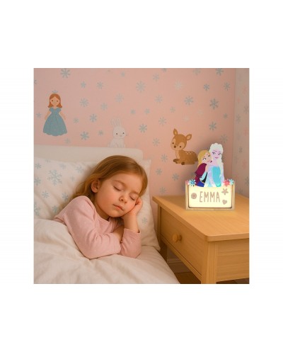 Lampara personalizable madera frozen