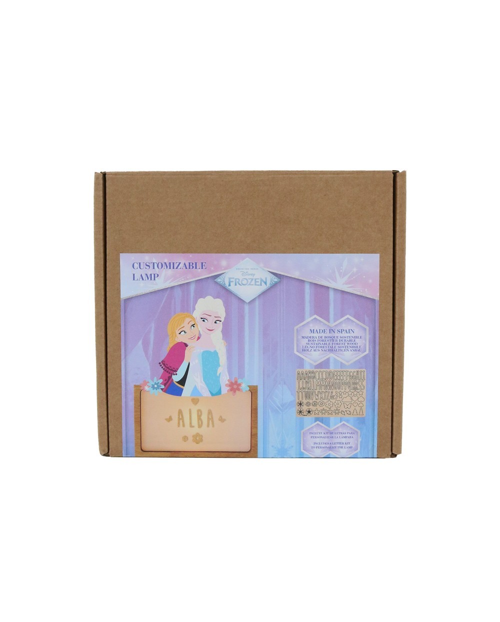 Lampara personalizable madera frozen