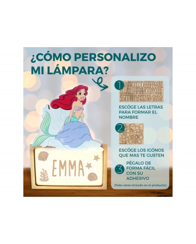 Lampara personalizable madera ariel
