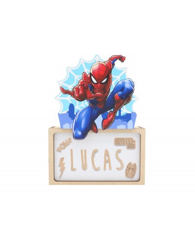 Lampara personalizable madera spiderman