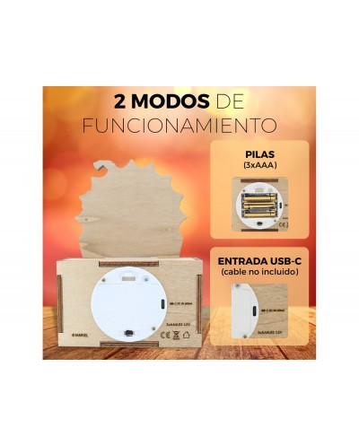 Lampara personalizable madera spiderman