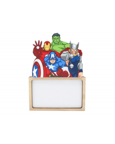 Lampara personalizable madera avengers