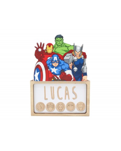 Lampara personalizable madera avengers