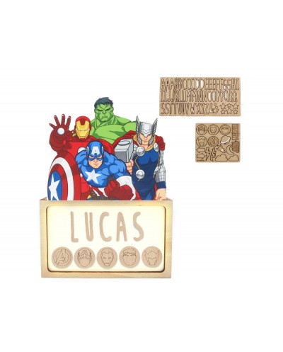 Lampara personalizable madera avengers