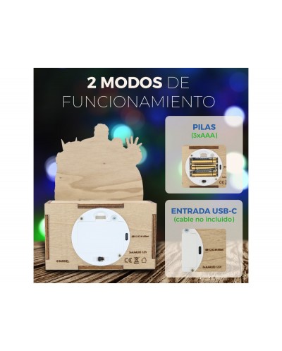 Lampara personalizable madera avengers