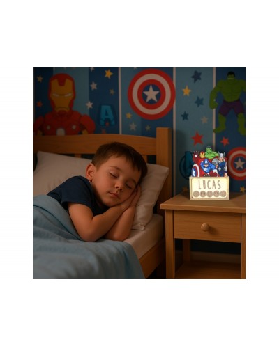 Lampara personalizable madera avengers