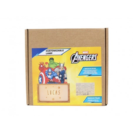 Lampara personalizable madera avengers