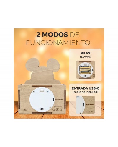 Lampara personalizable madera mickey