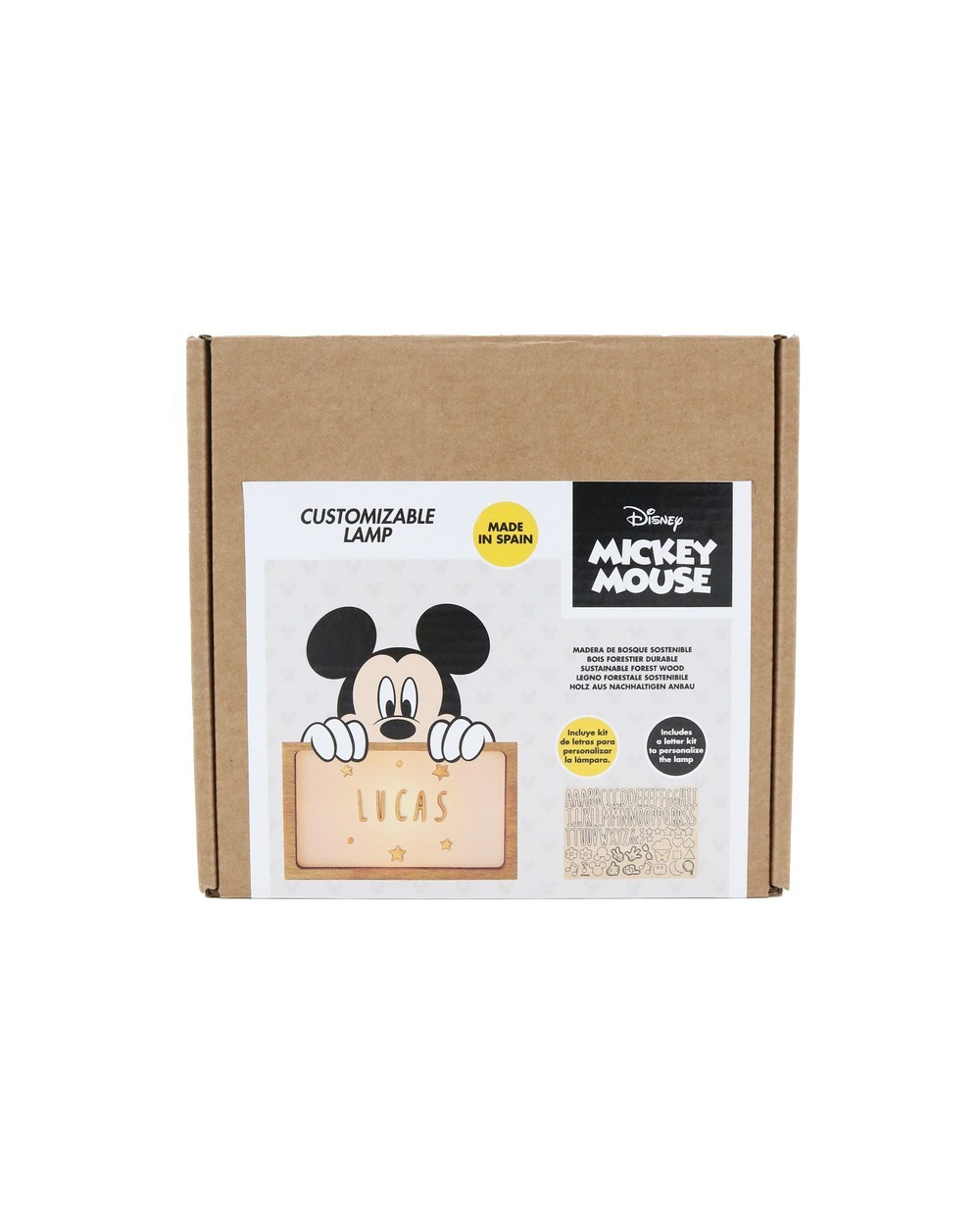 Lampara personalizable madera mickey
