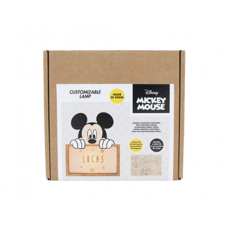 Lampara personalizable madera mickey