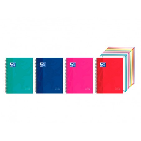 Cuaderno espiral oxford europeanbook 10 tapa extradura din a4 200 hojas cuadro 5 mm