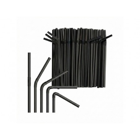 Sorbete articulado polipropileno negro 6x230 mm paquete de 100 unidades