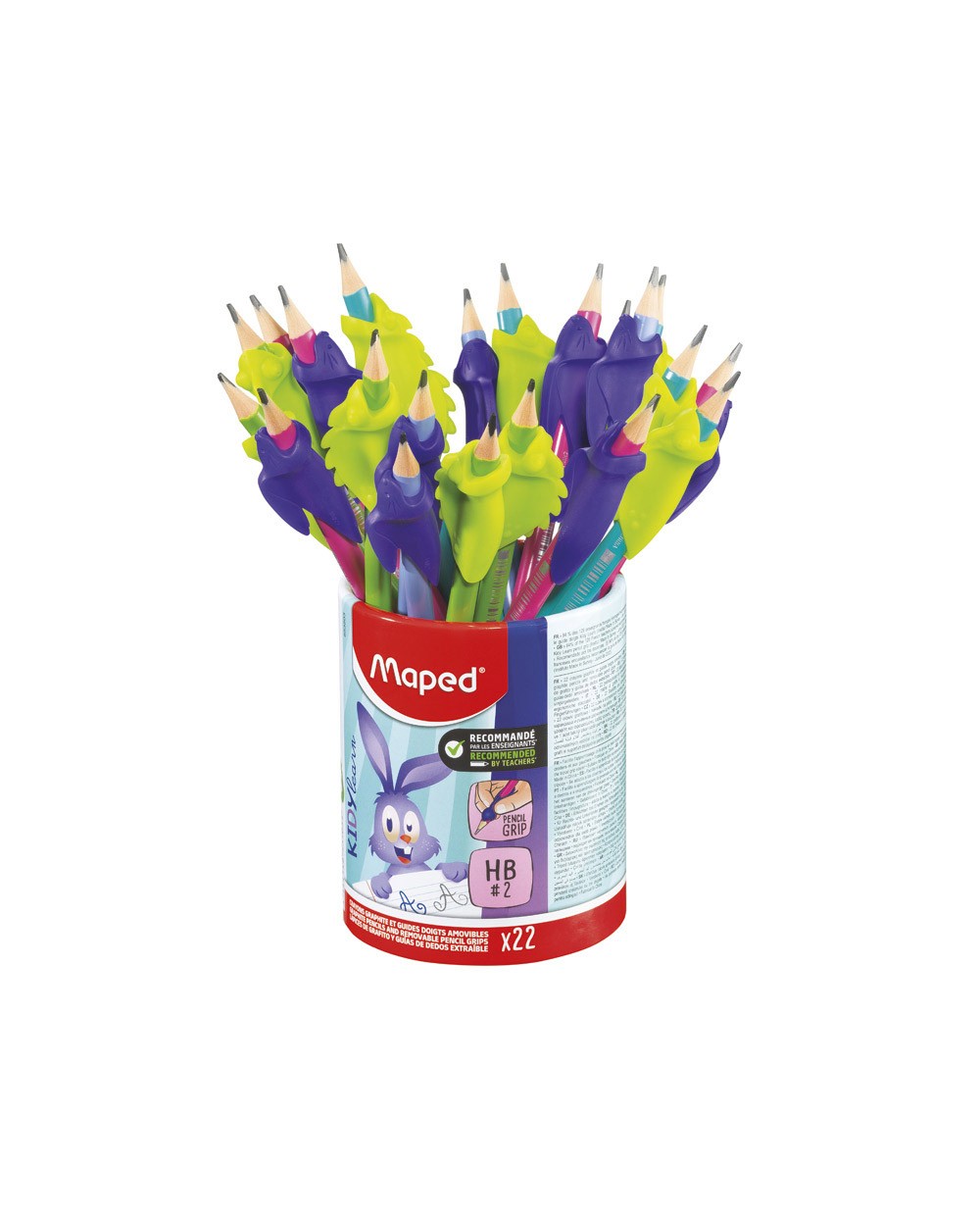 Lapiz de grafito maped hb goma con adaptador ergon kidy