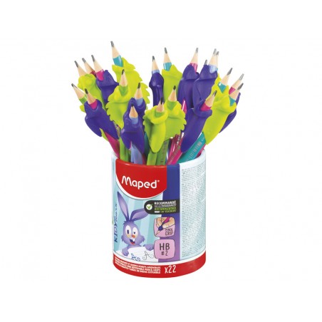 Lapiz de grafito maped hb goma con adaptador ergon kidy