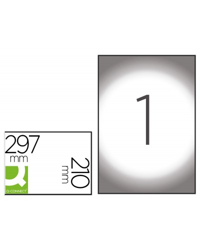 Etiqueta adhesiva q connect poliester a4 transparente para impresoras inkjet pack con 20 hojas
