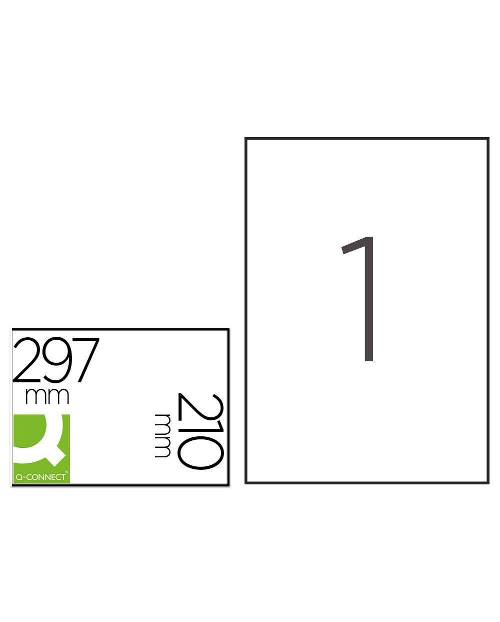 Etiqueta adhesiva q connect poliester a4 blanco mate para impresoras inkjet pack con 20 hojas