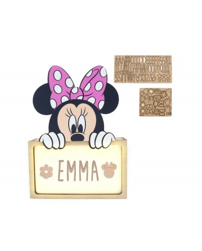 Lampara personalizable madera minnie