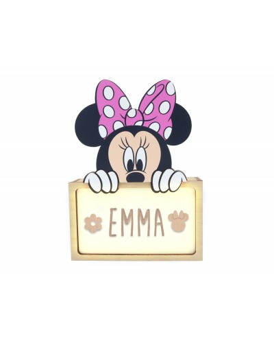 Lampara personalizable madera minnie