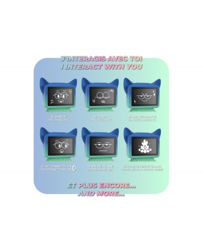 Reloj despertador bailarin con altavoz azul