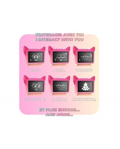 Reloj despertador bailarin con altavoz rosa