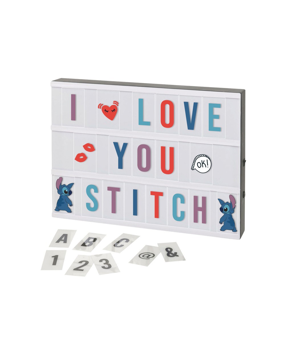 Caja de luces led lilo stitch personalizable con 384 laminas