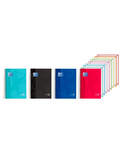 Cuaderno espiral oxford europeanbook 8 tapa extradura din a4 160 hojas cuadro 5 mm