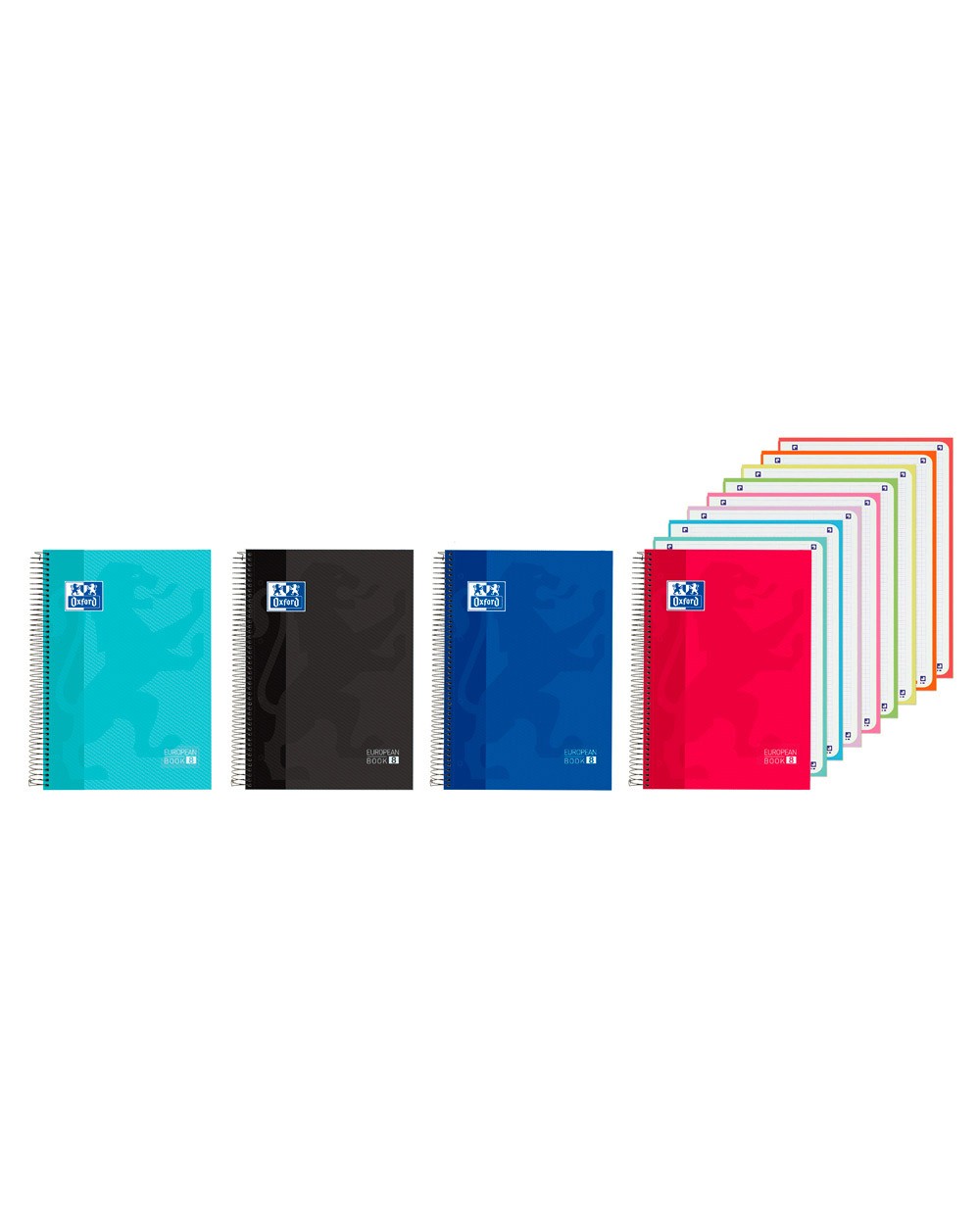 Cuaderno espiral oxford europeanbook 8 tapa extradura din a4 160 hojas cuadro 5 mm