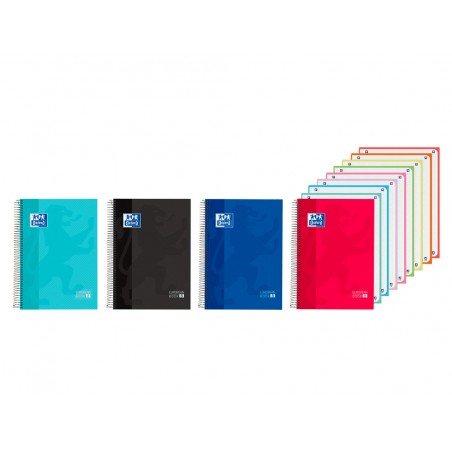 Cuaderno espiral oxford europeanbook 8 tapa extradura din a4 160 hojas cuadro 5 mm