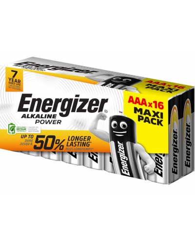 Pila energizer alcalina power aaa blister de 16 unidades