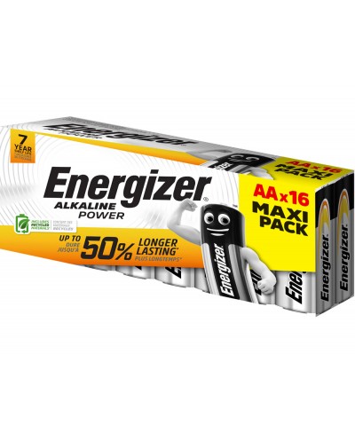 Pila energizer alcalina power aa blister de 16 unidades