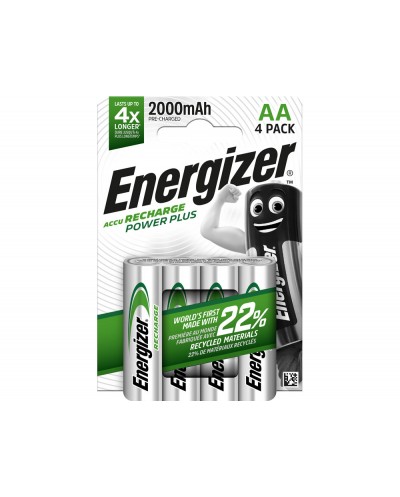 Pila energizer recargable power plus aa blister de 4 unidades