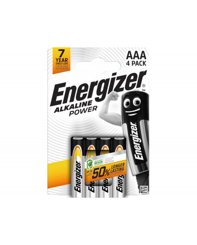 Pila energizer alcalina power aaa blister de 4 unidad