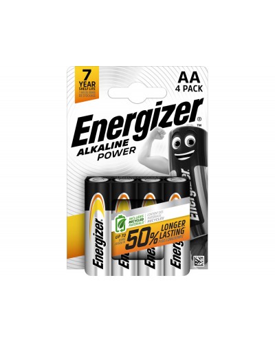 Pila energizer alcalina power aa blister de 4 unidad