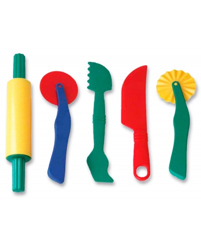Instrumentos de modelar miniland para pasta blanda 22 cm set de 5 piezas