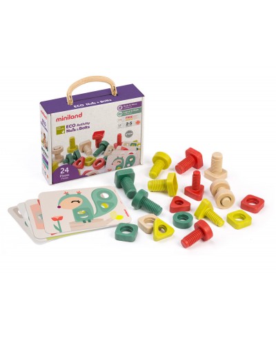 Juego didactico miniland eco activity nuts bolts
