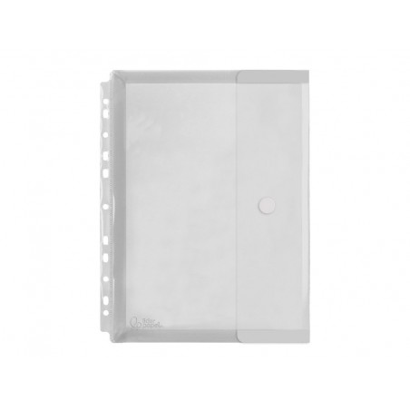 Carpeta liderpapel dossier broche polipropileno a4 cierre de velcro 180 micras 11 taladros transparente