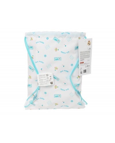 Saco plano junior safta real madrid blanca 340x260x10 mm