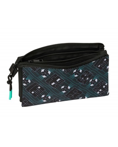 Bolso escolar portatodo safta triple minecraft screen 120x220x30 mm