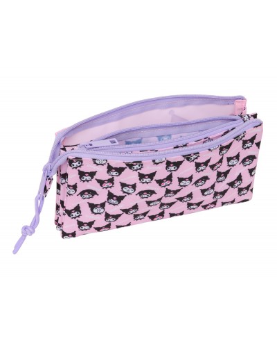 Bolso escolar portatodo safta triple kuromi 120x220x30 mm