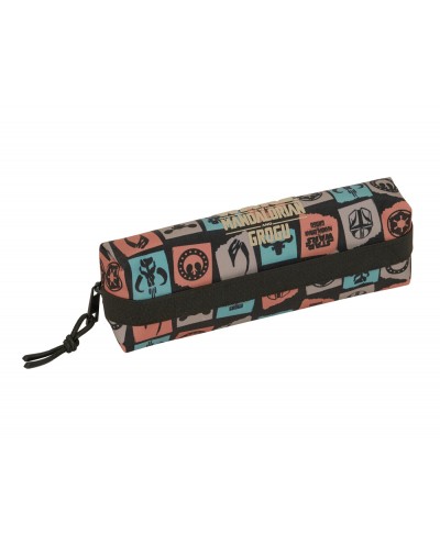 Bolso escolar portatodo safta rectangular con goma elastica 22 cm mandalorian grogu 40x220x70 mm