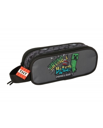 Bolso escolar portatodo safta doble minecraft grafitti 80x210x60 mm
