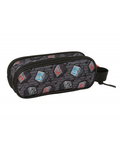 Bolso escolar portatodo safta doble minecraft grafitti 80x210x60 mm