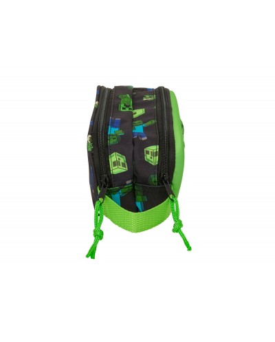 Bolso escolar portatodo safta doble 3d minecraft 80x210x60 mm