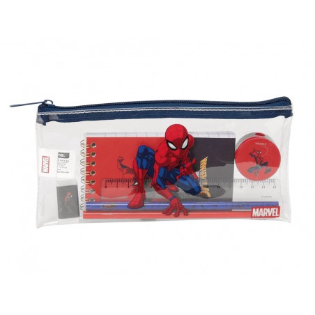 Bolso escolar portatodo safta actividades spiderman stationery 105x225x10 mm