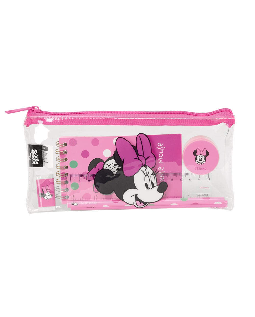 Bolso escolar portatodo safta actividades minnie mouse stationery 105x225x10 mm