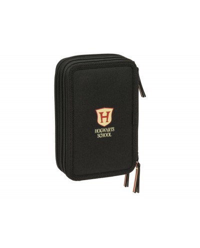 Plumier escolar safta harry potter triple cremallera 37 piezas 195x125x55 mm