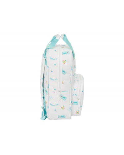 Mochila infantil con asas safta real madrid blanca 280x200x80 mm