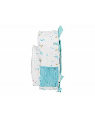 Mochila infantil adaptable a carro safta real madrid blanca 340x260x110 mm