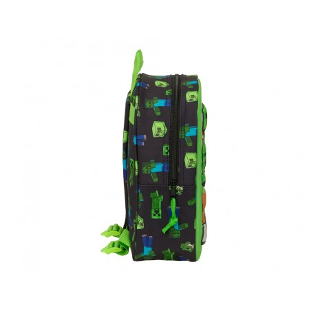 Mochila guarderia 3d safta minecraft 270x220x100 mm