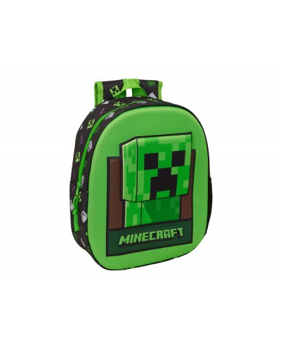 Mochila safta 3d minecraft 330x270x100 mm